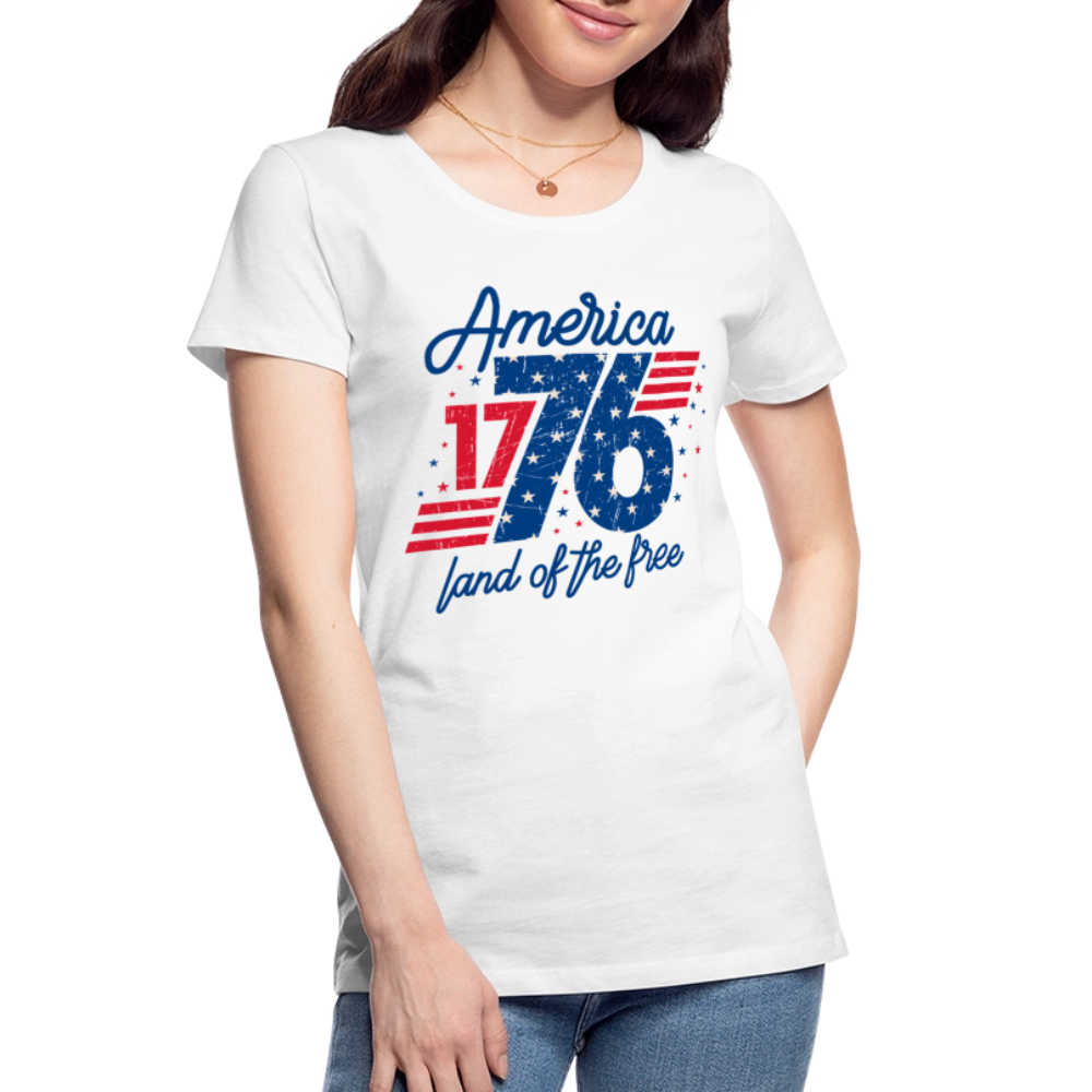 America Land of the Free - Women’s Premium Organic T-Shirt - white