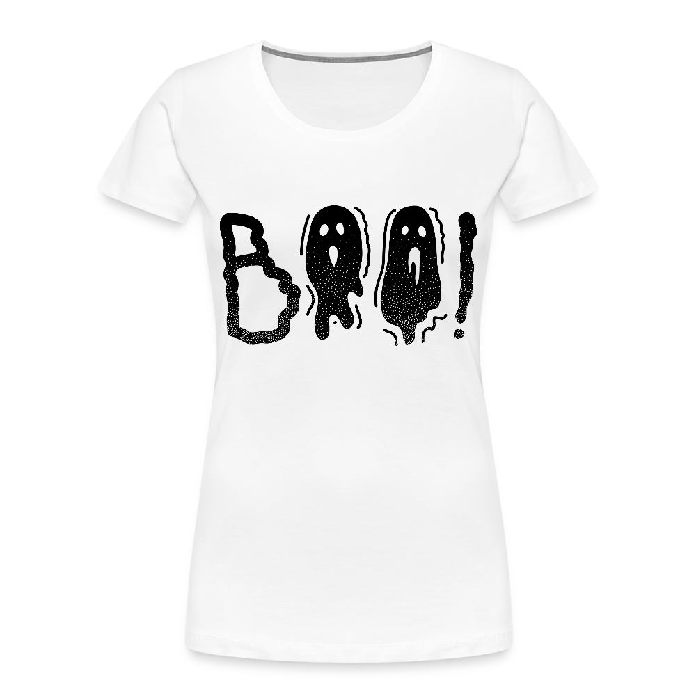 Boo - Women’s Premium Organic T-Shirt - white