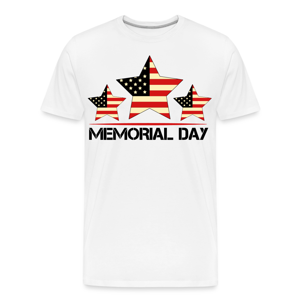 Men’s Premium Organic T-Shirt with Memorial Day stars design.