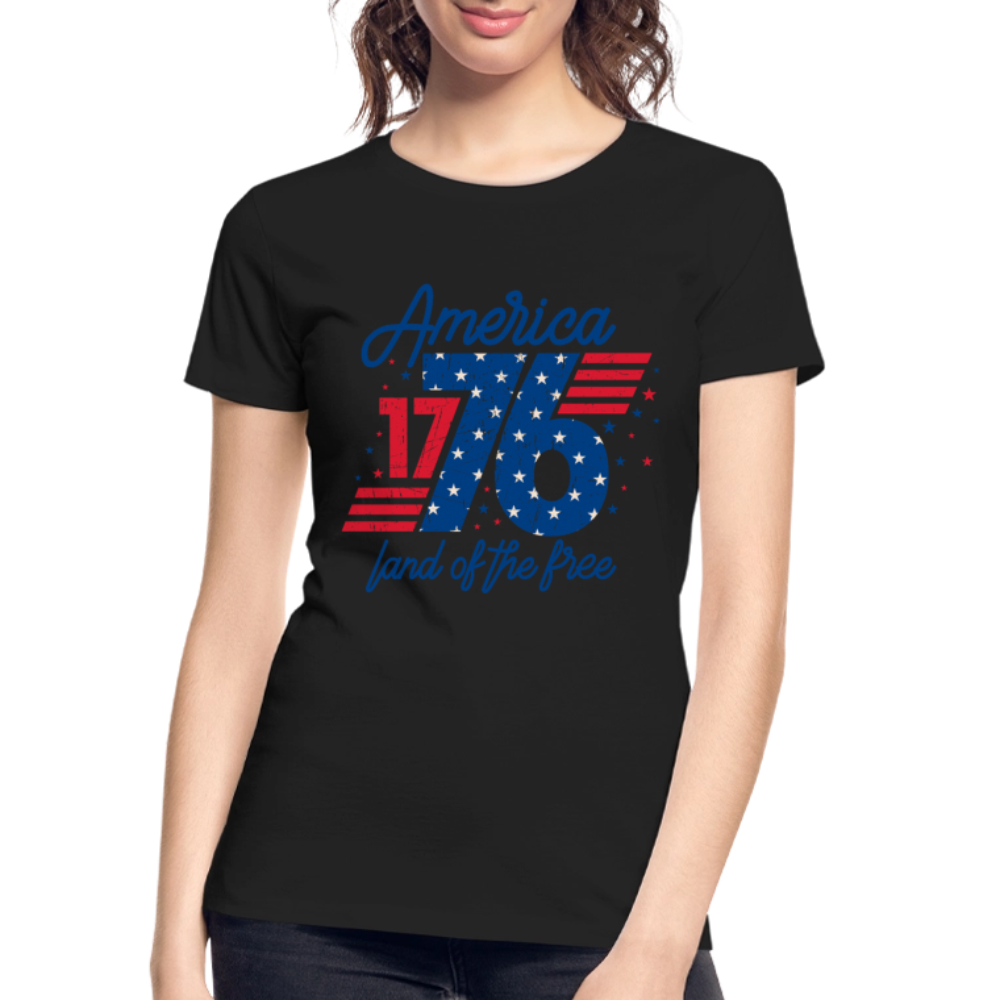 America Land of the Free - Women’s Premium Organic T-Shirt - black