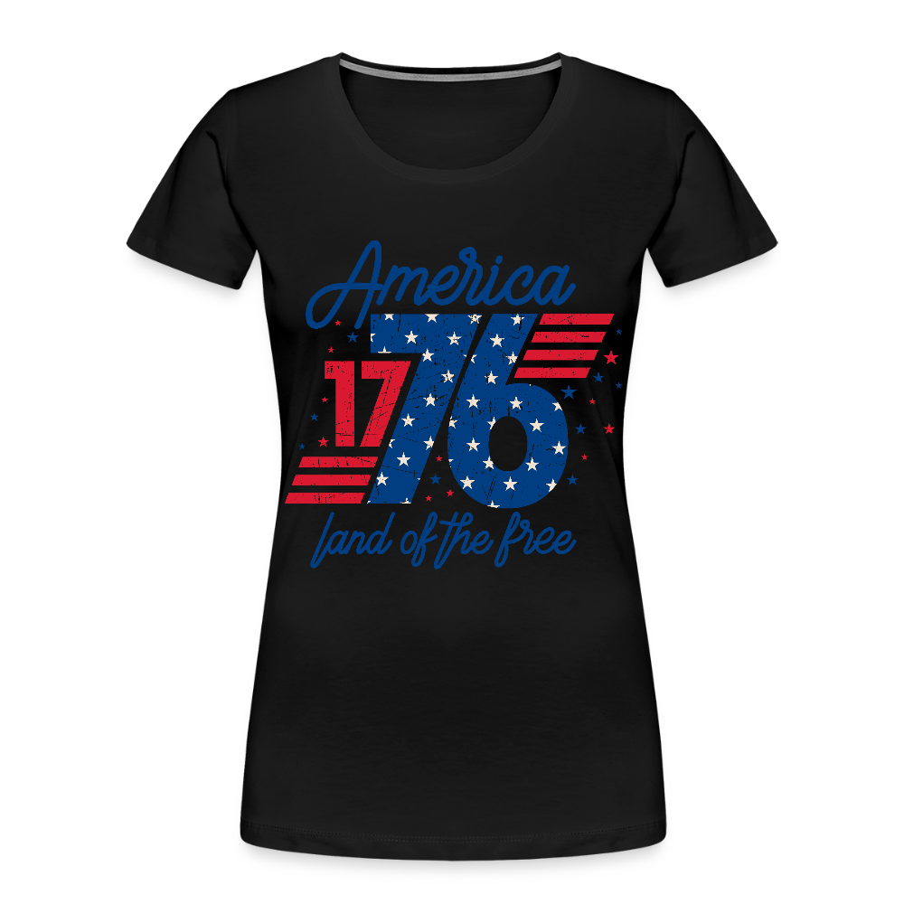 America Land of the Free - Women’s Premium Organic T-Shirt - black