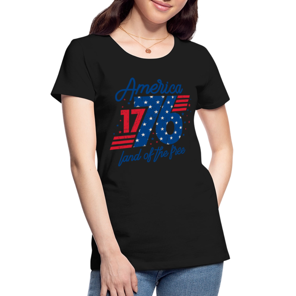 America Land of the Free - Women’s Premium Organic T-Shirt - black