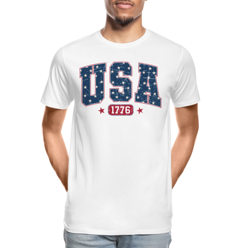 USA 1776 - Men’s Premium Organic T-Shirt - white