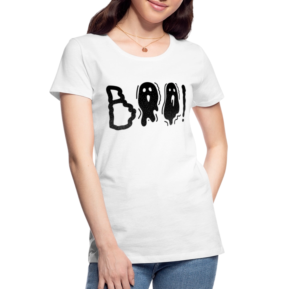 Boo - Women’s Premium Organic T-Shirt - white