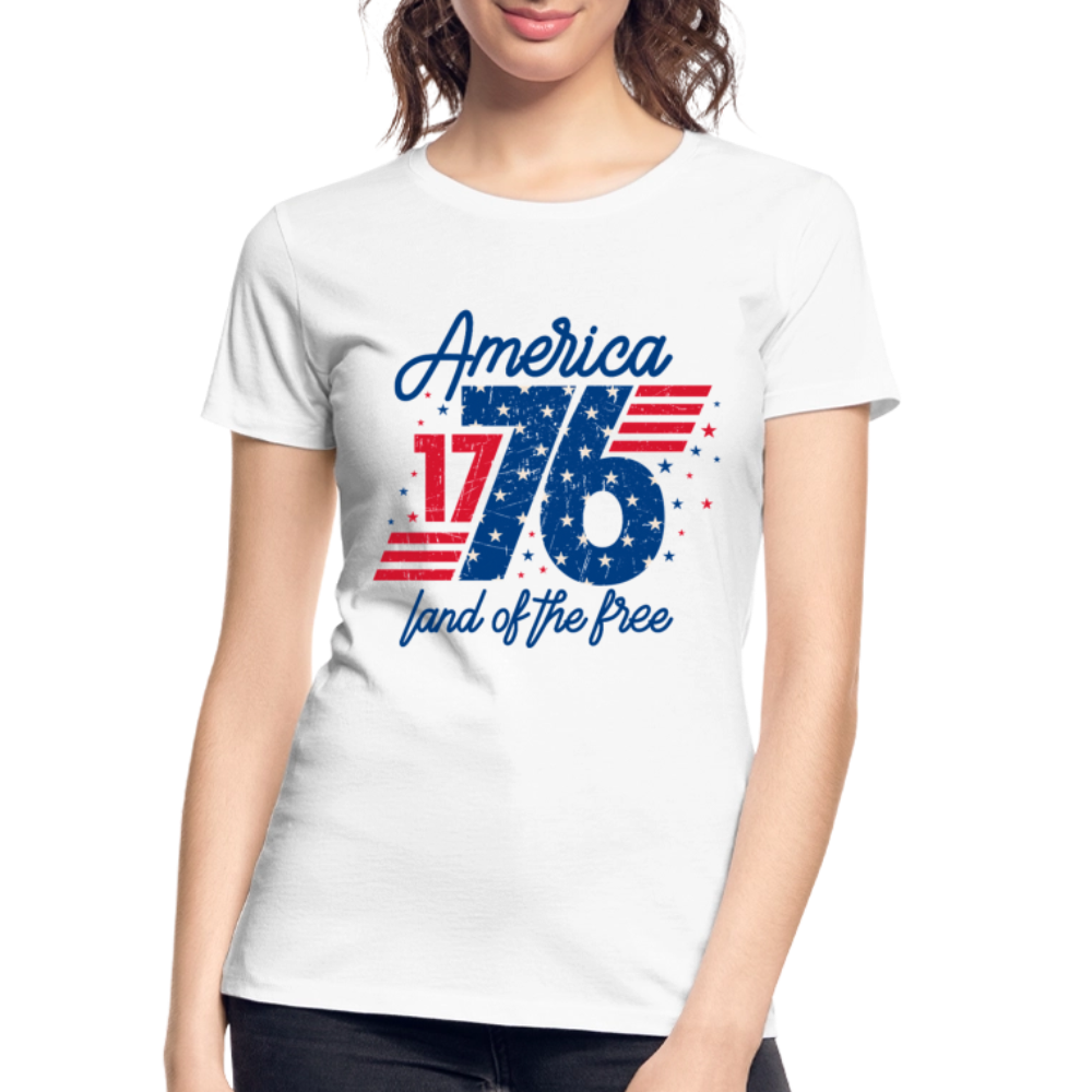 America Land of the Free - Women’s Premium Organic T-Shirt - white