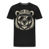 Men’s premium organic t-shirt with Cool Papa Bear design, featuring a bear wearing sunglasses and a cap.