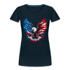Bald Eagle American Flag - Women’s Premium Organic T-Shirt - deep navy