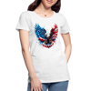 Bald Eagle American Flag - Women’s Premium Organic T-Shirt - white