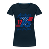 America Land of the Free - Women’s Premium Organic T-Shirt - deep navy