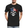 Skull American Flag Bandana - Men’s Premium Organic T-Shirt - black