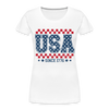 USA Since 1776 - Women’s Premium Organic T-Shirt - white