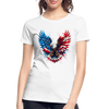 Bald Eagle American Flag - Women’s Premium Organic T-Shirt - white