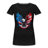Bald Eagle American Flag - Women’s Premium Organic T-Shirt - black