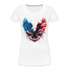 Bald Eagle American Flag - Women’s Premium Organic T-Shirt - white