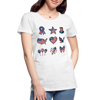 Independance Day 4th of July Embrodery Effect - Women’s Premium Organic T-Shirt - white