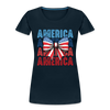 America Coquette Bow - Women’s Premium Organic T-Shirt - deep navy