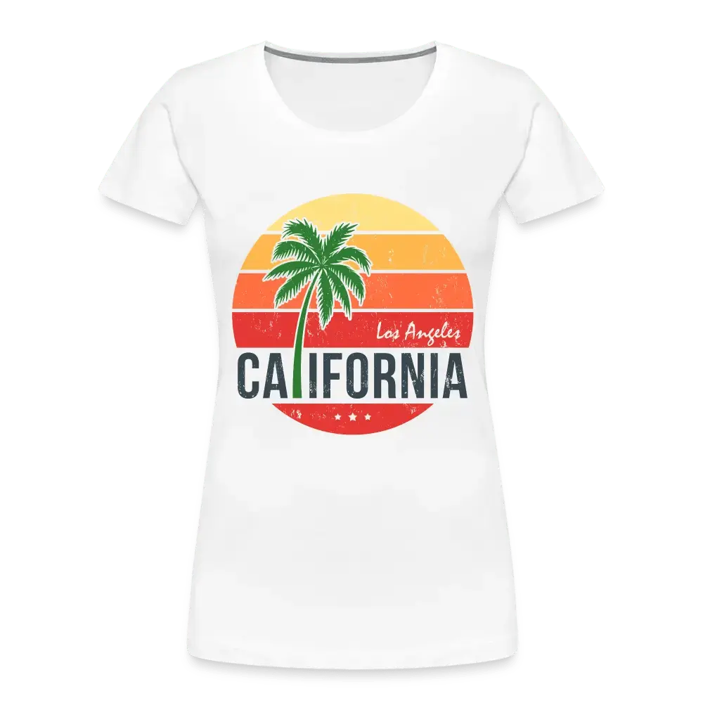 California Retro Sunset - Women’s Premium Organic T-Shirt - Lifestyle Creation Organic T-shirts