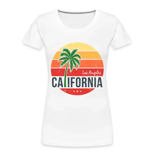 California Retro Sunset - Women’s Premium Organic T-Shirt - Lifestyle Creation Organic T-shirts