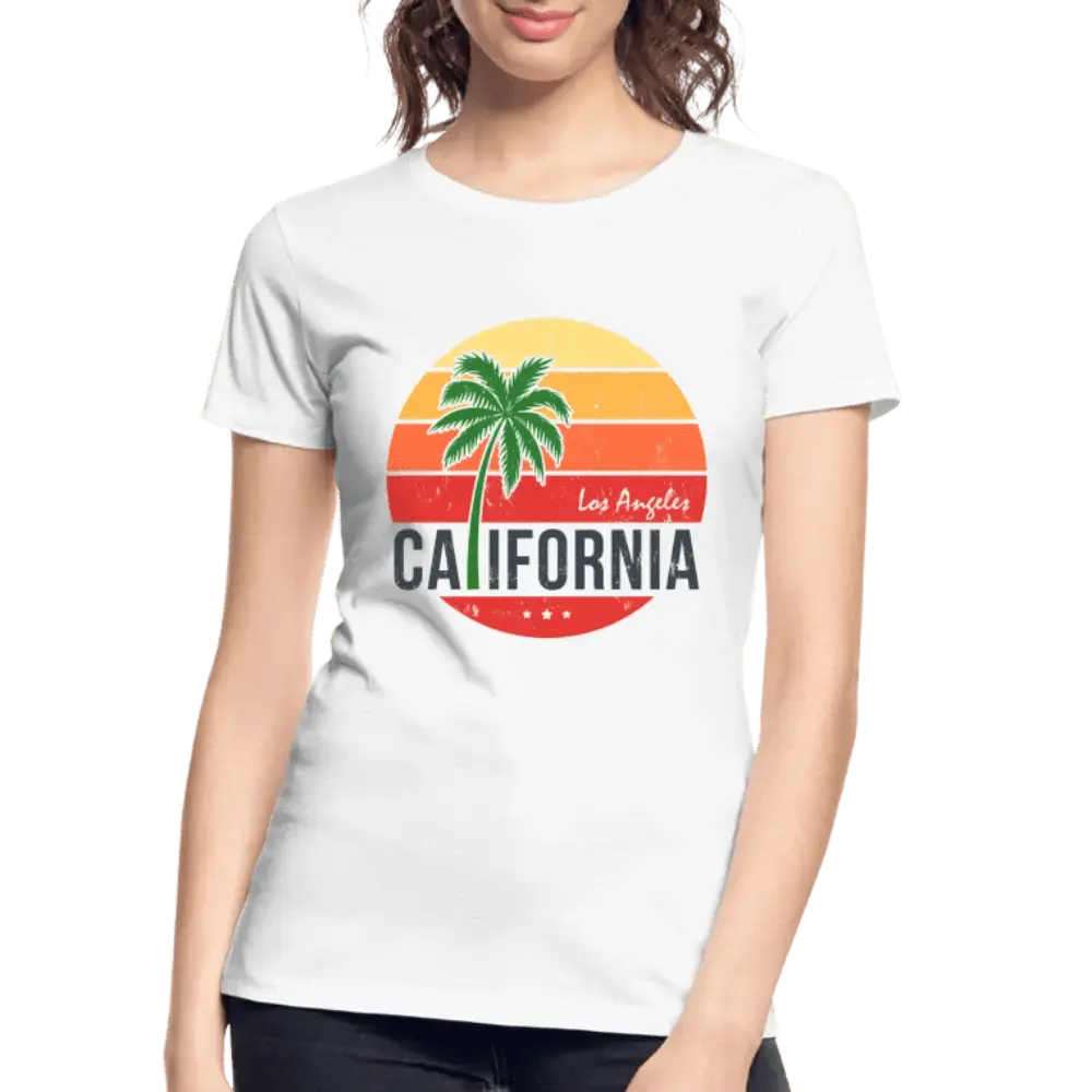 California Retro Sunset - Women’s Premium Organic T-Shirt - Lifestyle Creation Organic T-shirts