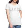 Cat Lover Heartbeat Line - Women’s Premium Organic T-Shirt - Lifestyle Creation Organic T-shirts