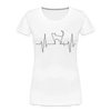 Cat Lover Heartbeat Line - Women’s Premium Organic T-Shirt - Lifestyle Creation Organic T-shirts