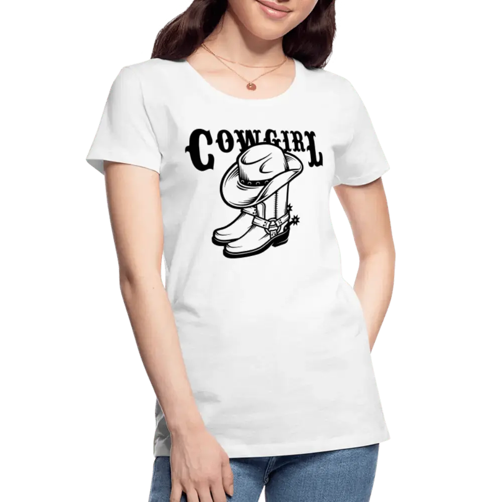 Cowgirl - Women’s Premium Organic T-Shirt - Lifestyle Creation Organic T-shirts