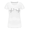 Dachshund Dog Heartbeat Line - Women’s Premium Organic T-Shirt - Lifestyle Creation Organic T-shirts