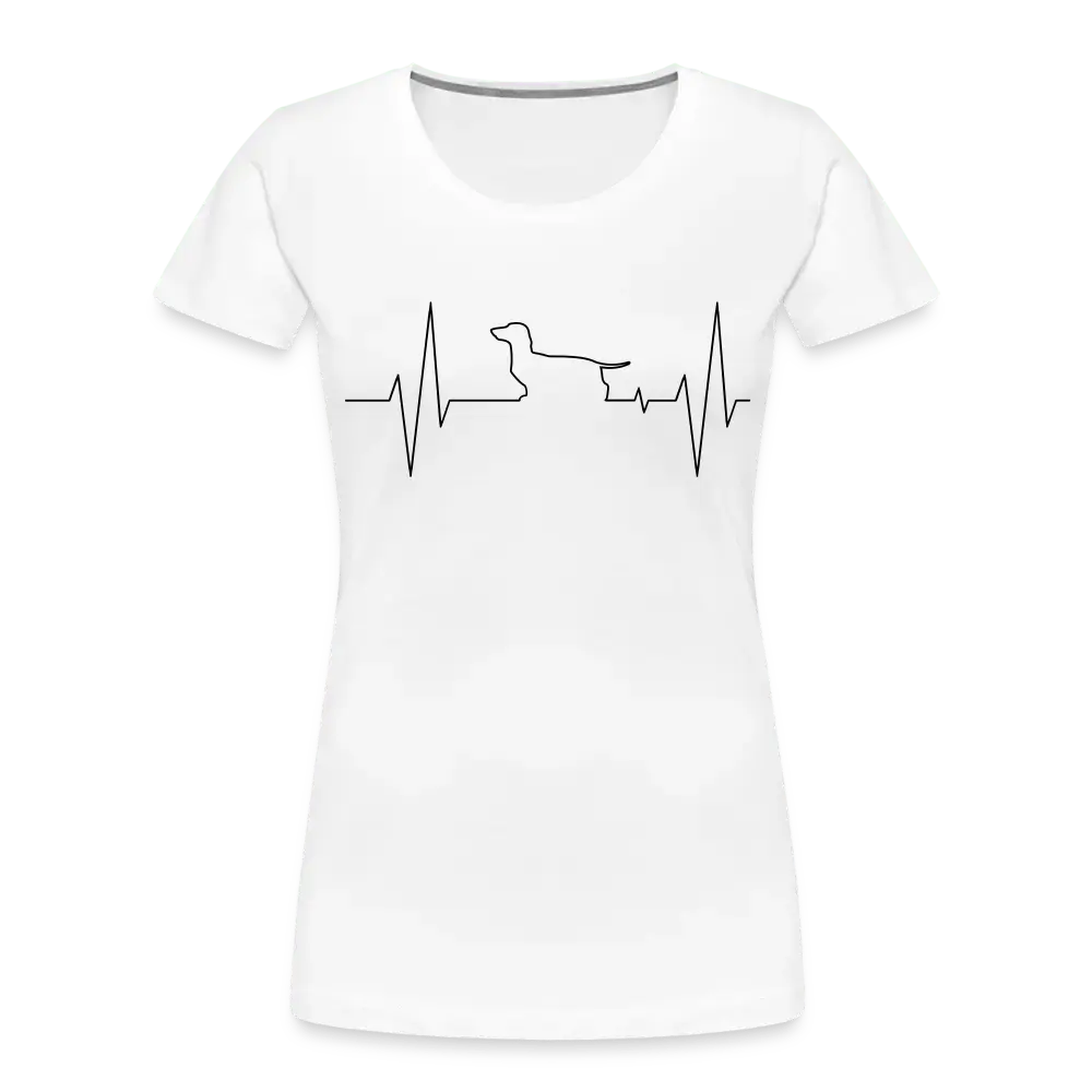 Dachshund Dog Heartbeat Line - Women’s Premium Organic T-Shirt - Lifestyle Creation Organic T-shirts