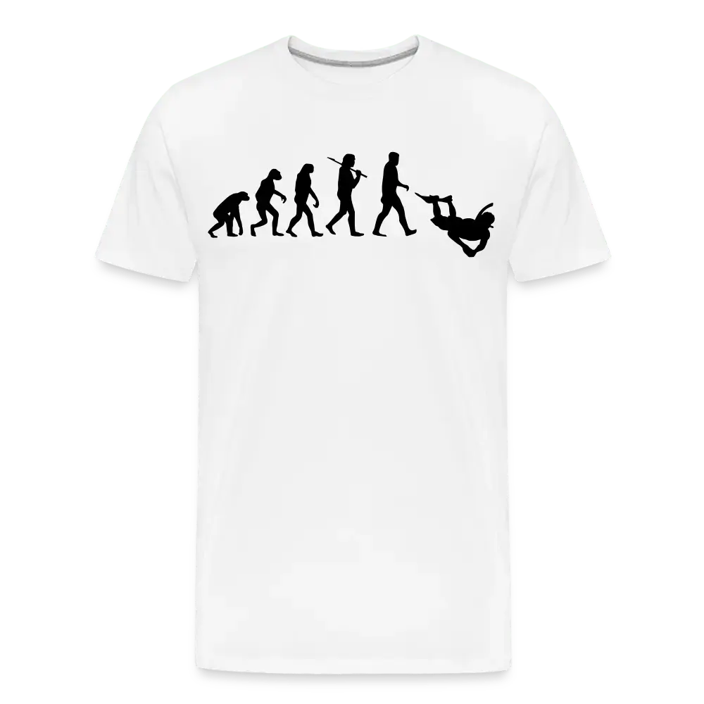 Diver Human Evolution - Men’s Premium Organic T-Shirt - Lifestyle Creation Organic T-shirts