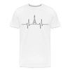 Eiffel Tower Heartbeat Line - Men’s Premium Organic T-Shirt - Lifestyle Creation Organic T-shirts