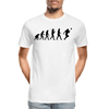 Football Human Evolution - Men’s Premium Organic T-Shirt - Lifestyle Creation Organic T-shirts