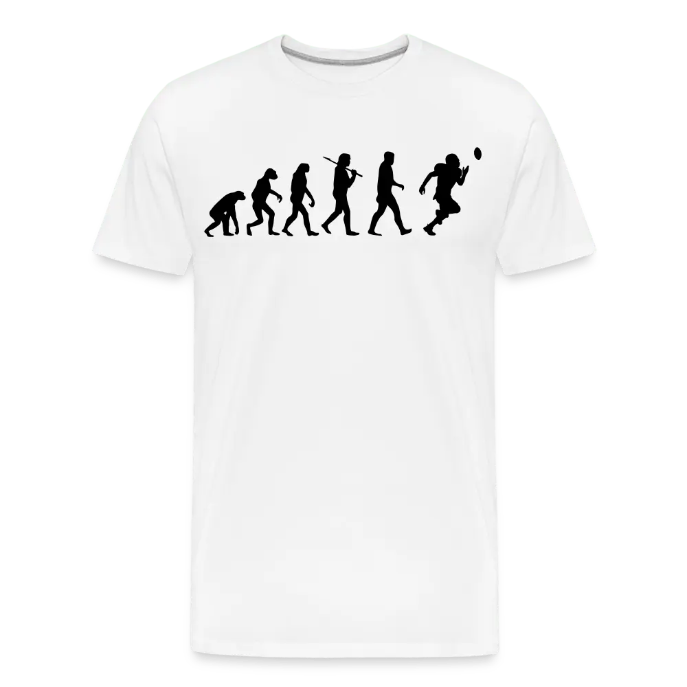 Football Human Evolution - Men’s Premium Organic T-Shirt - Lifestyle Creation Organic T-shirts