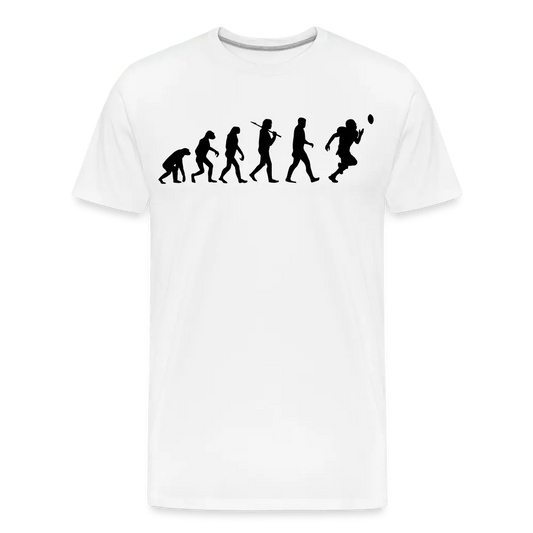 Football Human Evolution - Men’s Premium Organic T-Shirt - Lifestyle Creation Organic T-shirts