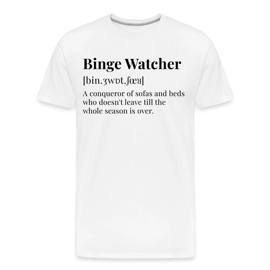 Funny Binge Watcher Definition - Men’s Premium Organic T-Shirt - Lifestyle Creation Organic T-shirts