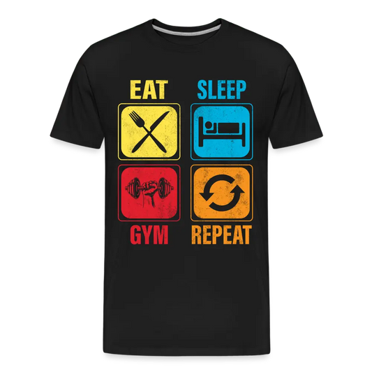 Gym Repeat - Men’s Premium Organic T-Shirt - Lifestyle Creation Organic T-shirts