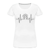 Heartbeat Paw Heart - Women’s Premium Organic T-Shirt - Lifestyle Creation Organic T-shirts