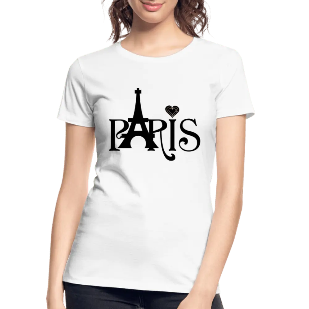 Love Paris Eiffel Tower - Women’s Premium Organic T-Shirt - Lifestyle Creation Organic T-shirts