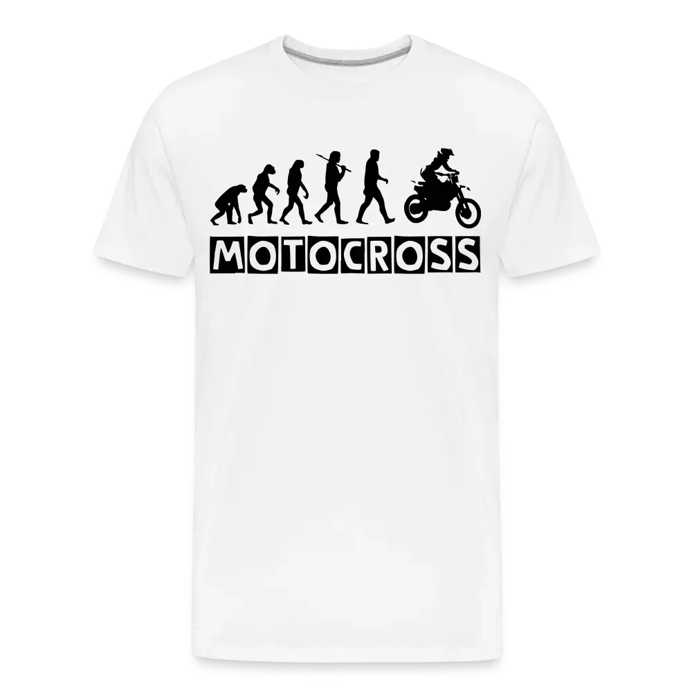 Motocross Human Evolution - Men’s Premium Organic T-Shirt - Lifestyle Creation Organic T-shirts