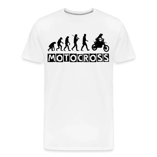 Motocross Human Evolution - Men’s Premium Organic T-Shirt - Lifestyle Creation Organic T-shirts