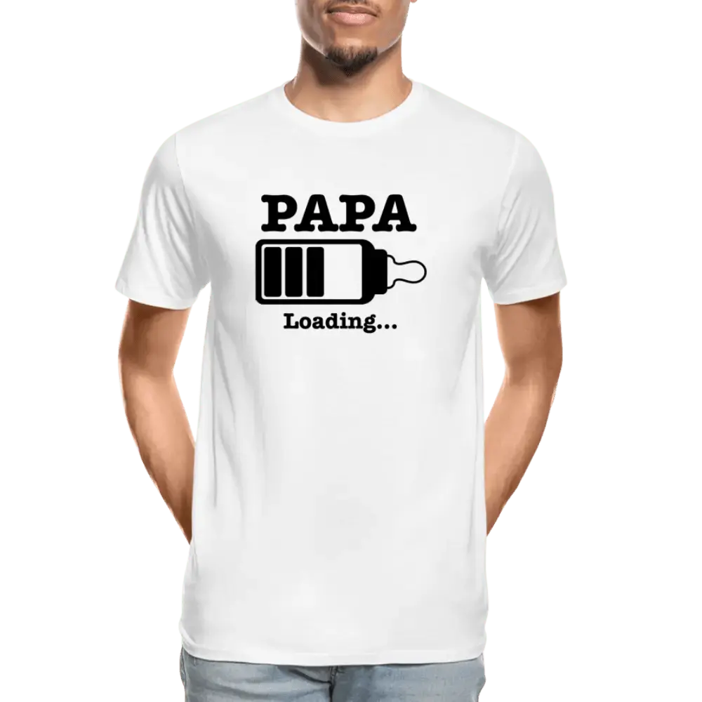 Papa loading - Men’s Premium Organic T-Shirt - Lifestyle Creation Organic T-shirts