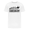 Riding Horse Human Evolution - Men’s Premium Organic T-Shirt - Lifestyle Creation Organic T-shirts