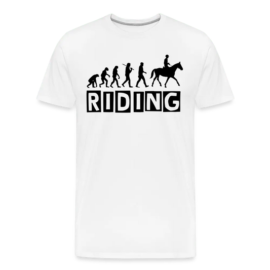 Riding Horse Human Evolution - Men’s Premium Organic T-Shirt - Lifestyle Creation Organic T-shirts