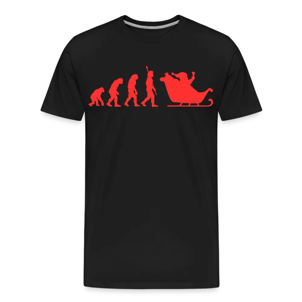 Santa Human Evolution - Men’s Premium Organic T-Shirt - Lifestyle Creation Organic T-shirts