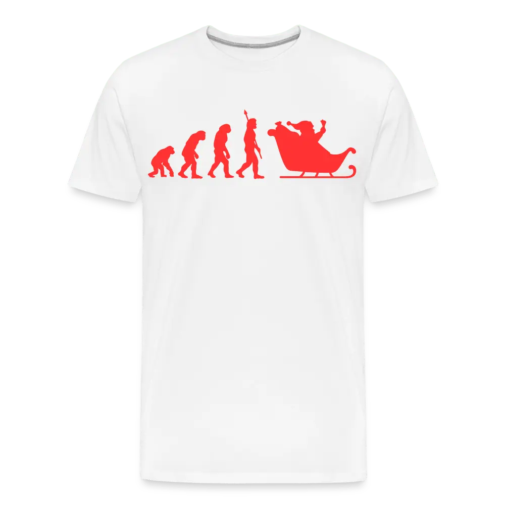 Santa Human Evolution - Men’s Premium Organic T-Shirt - Lifestyle Creation Organic T-shirts