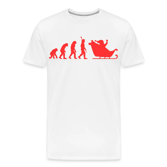 Santa Human Evolution - Men’s Premium Organic T-Shirt - Lifestyle Creation Organic T-shirts