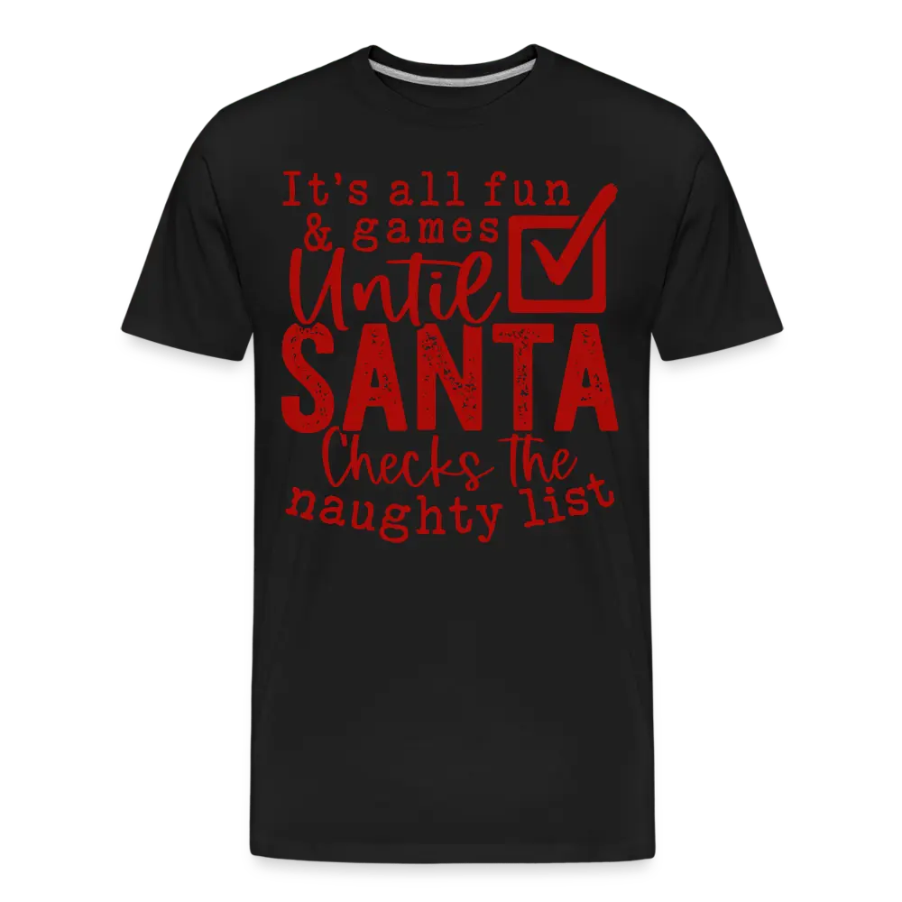 Santa Saw Your Social Media - Men’s Premium Organic T-Shirt - Lifestyle Creation Organic T-shirts