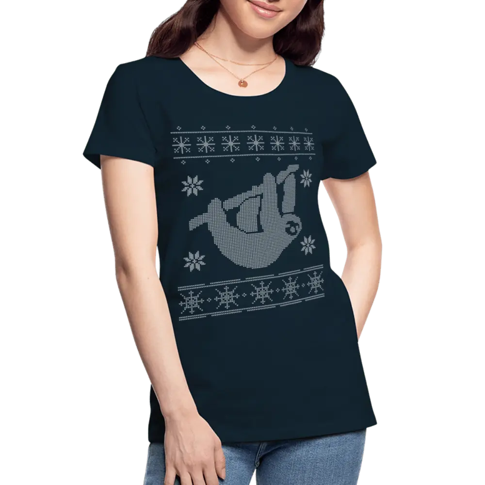 Sloth Ugly Christmas Decoration - Women’s Premium Organic T-Shirt - Lifestyle Creation Organic T-shirts