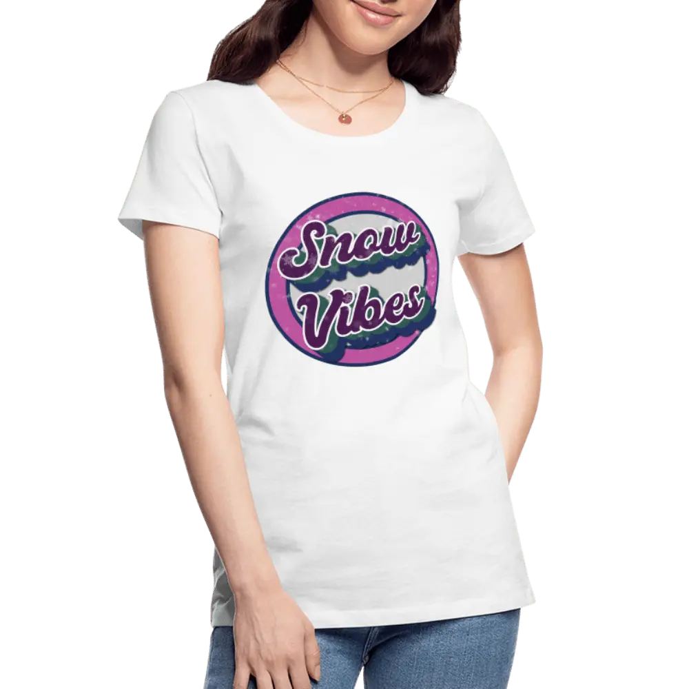 Snow Vibes - Women’s Premium Organic T-Shirt - Lifestyle Creation Organic T-shirts