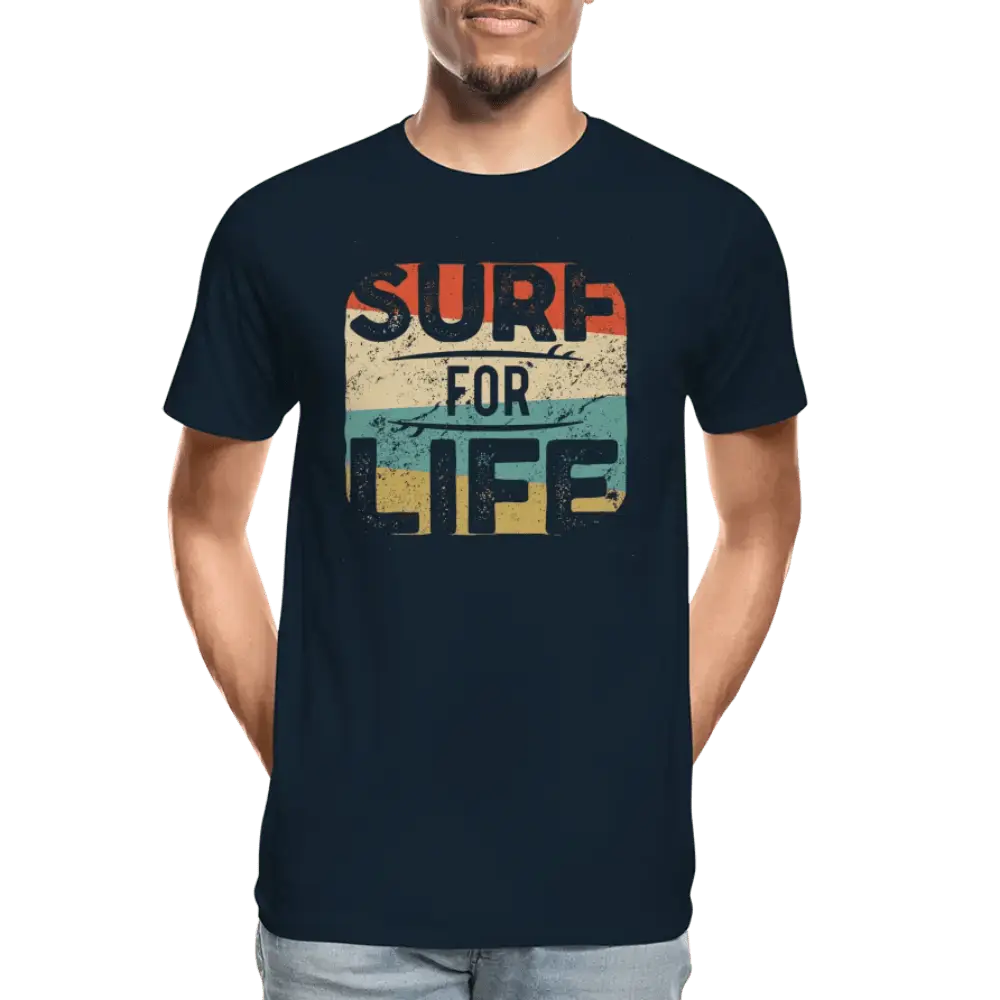 Surf for life - Men’s Premium Organic T-Shirt - Lifestyle Creation Organic T-shirts