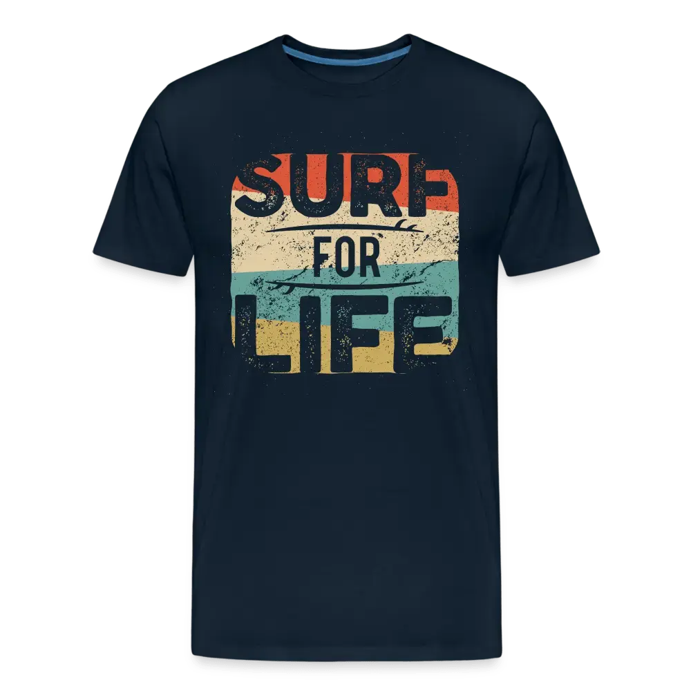 Surf for life - Men’s Premium Organic T-Shirt - Lifestyle Creation Organic T-shirts